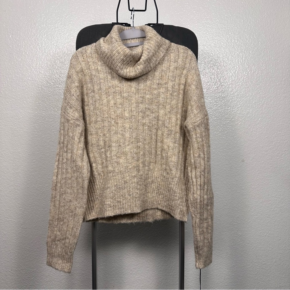 William Rast | Heathered Tan Cowl‎ Neck Sweater